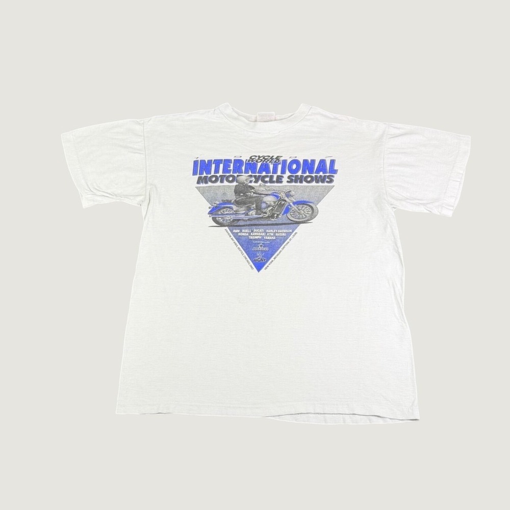 Vintage 1997 Cycle World International Motorcycle Shows T-Shirt White Large